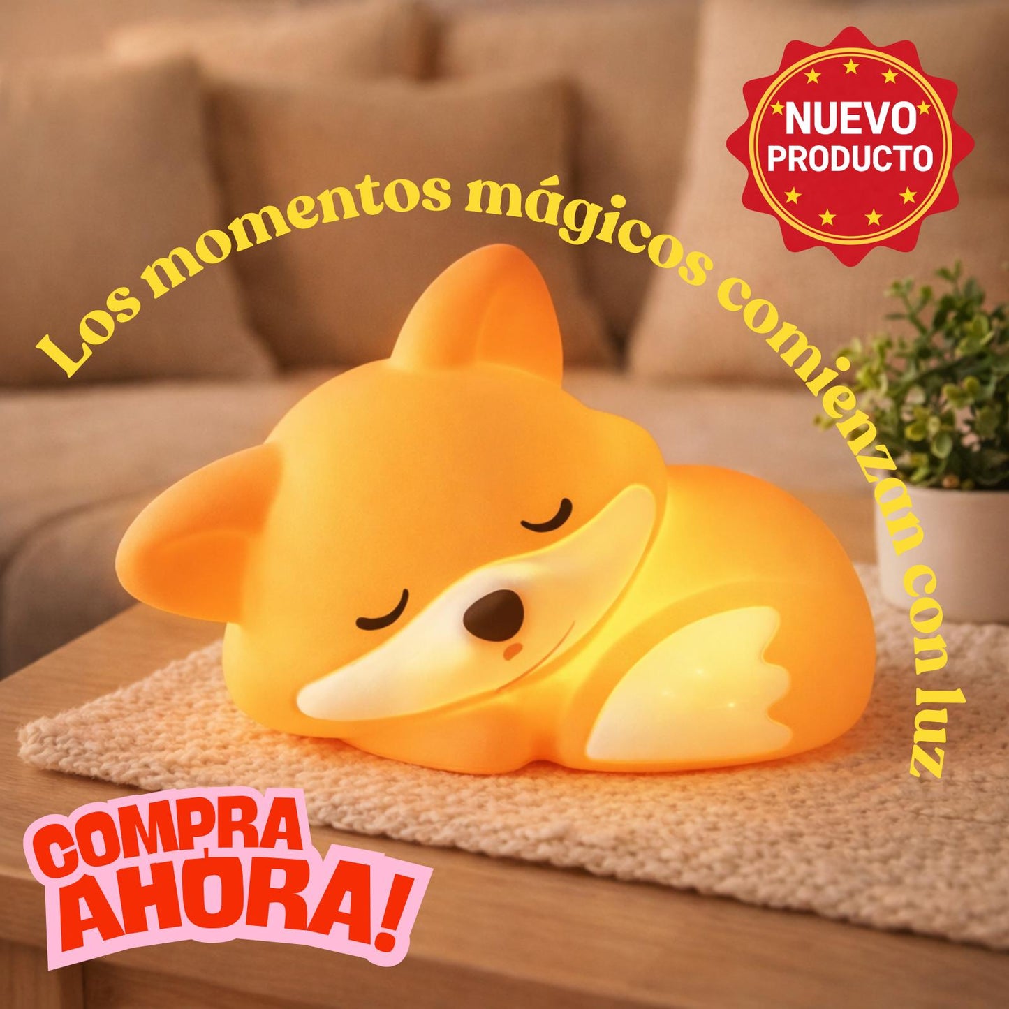 Lámpara recargable de zorrito | KOCHI Foxy Sleepie™