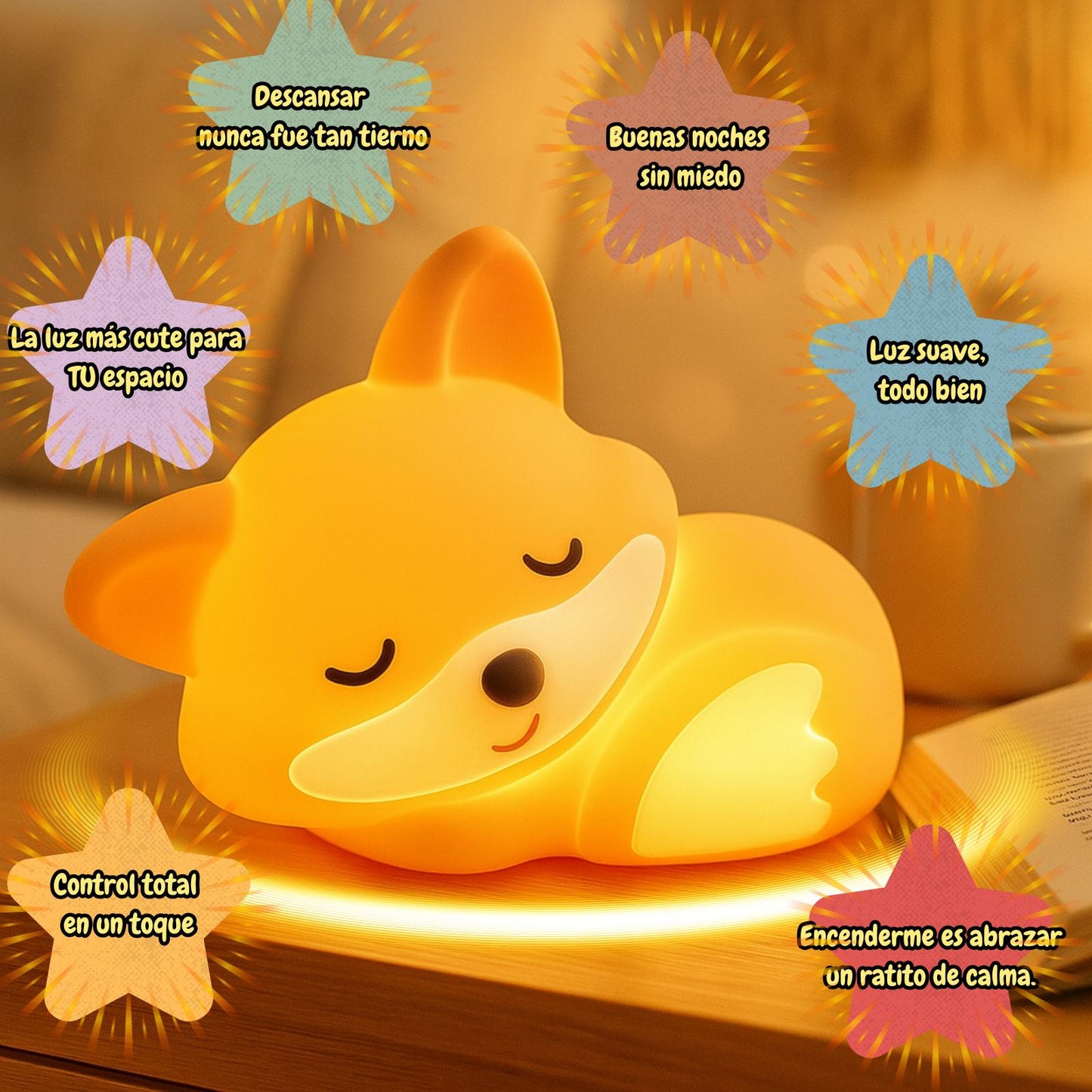 Lámpara recargable de zorrito | KOCHI Foxy Sleepie™