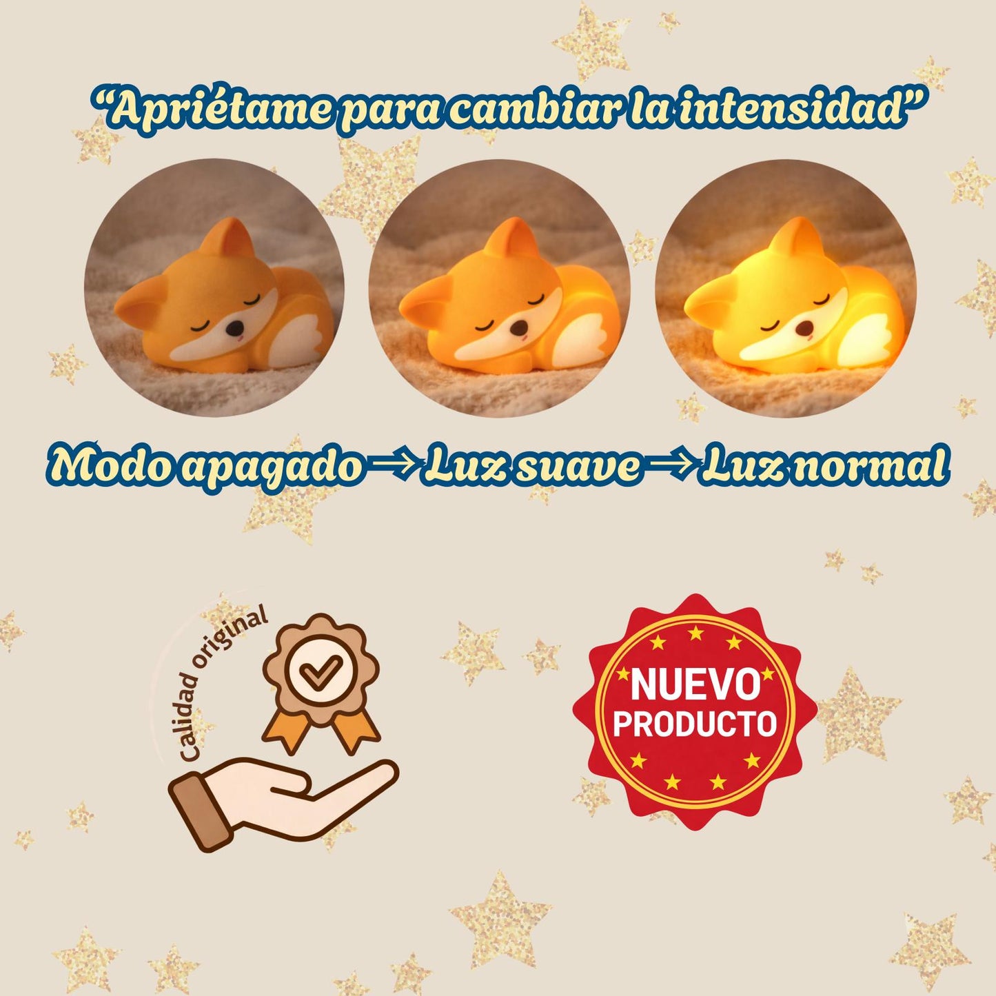 Lámpara recargable de zorrito | KOCHI Foxy Sleepie™